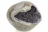 Very Sparkly, Dark Purple Amethyst Geode - Uruguay #275669-3